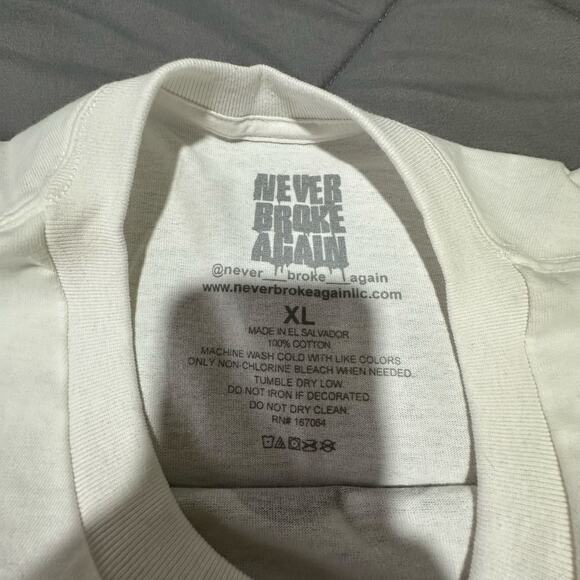 Never Broke Again Free Top Short Sleeve TShirt XL - Picture 6 of 8